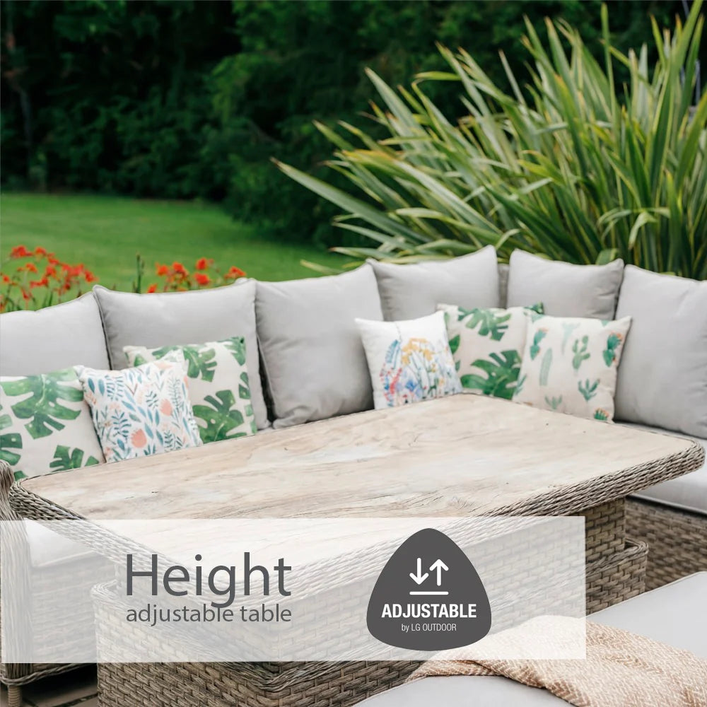 Florence Lounge Dining Set with Adjustable Table