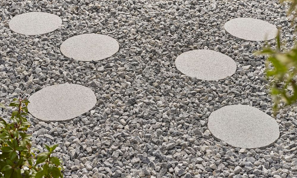 Granite Stepping Stone 300mm - Light Grey