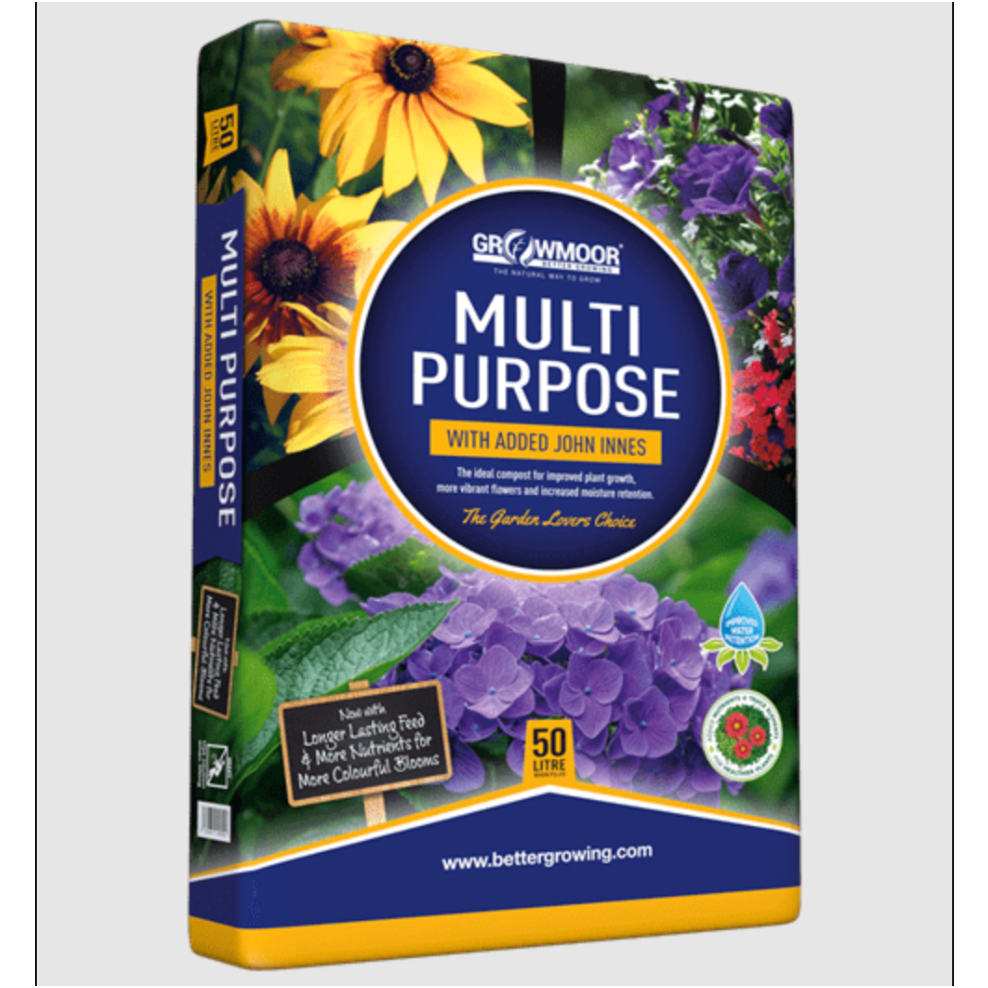Growmoor Multi Purpose Compost with added John Innes - 50L