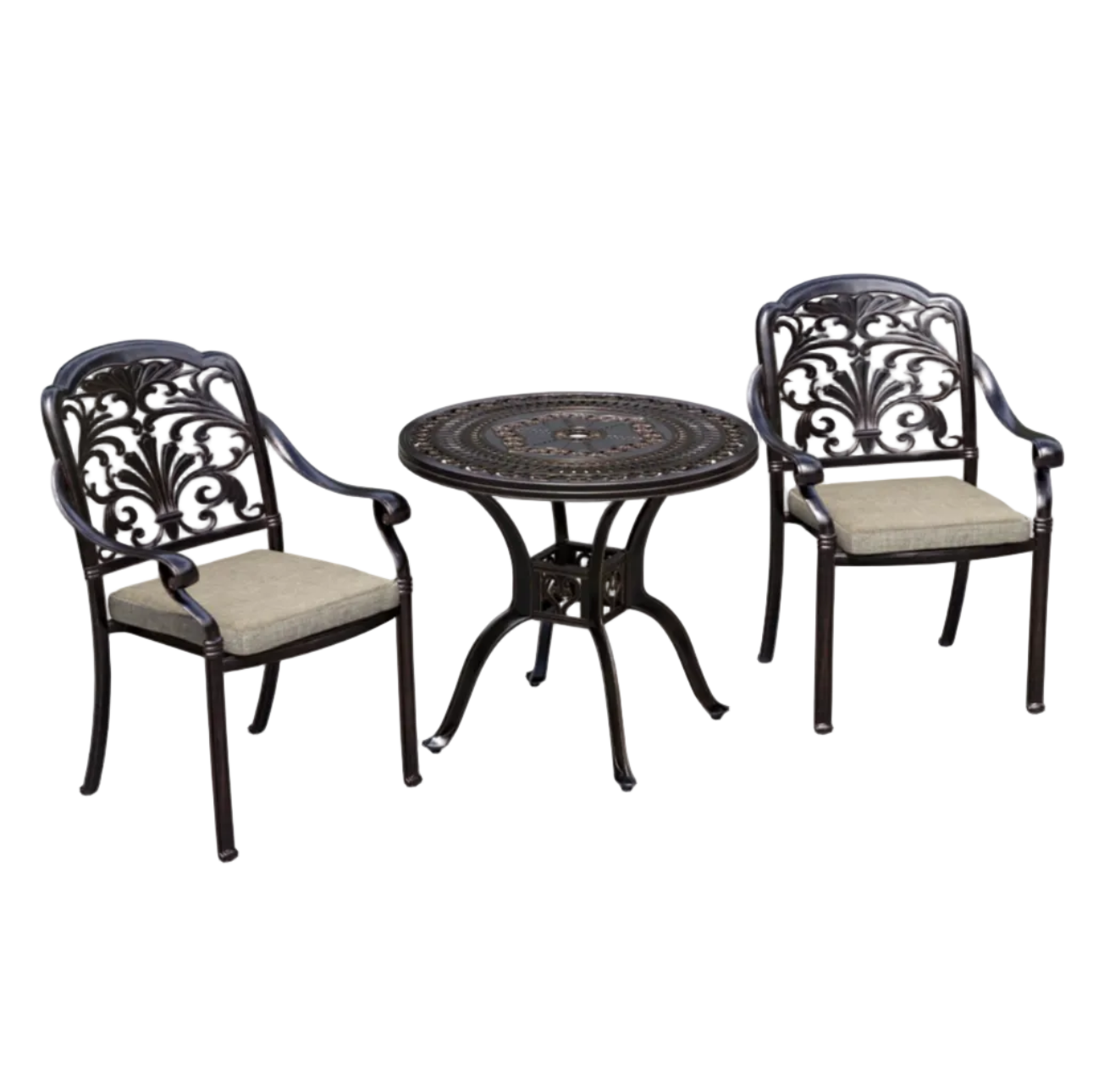 Venice Cast Aluminium 2 Seat Bistro Set