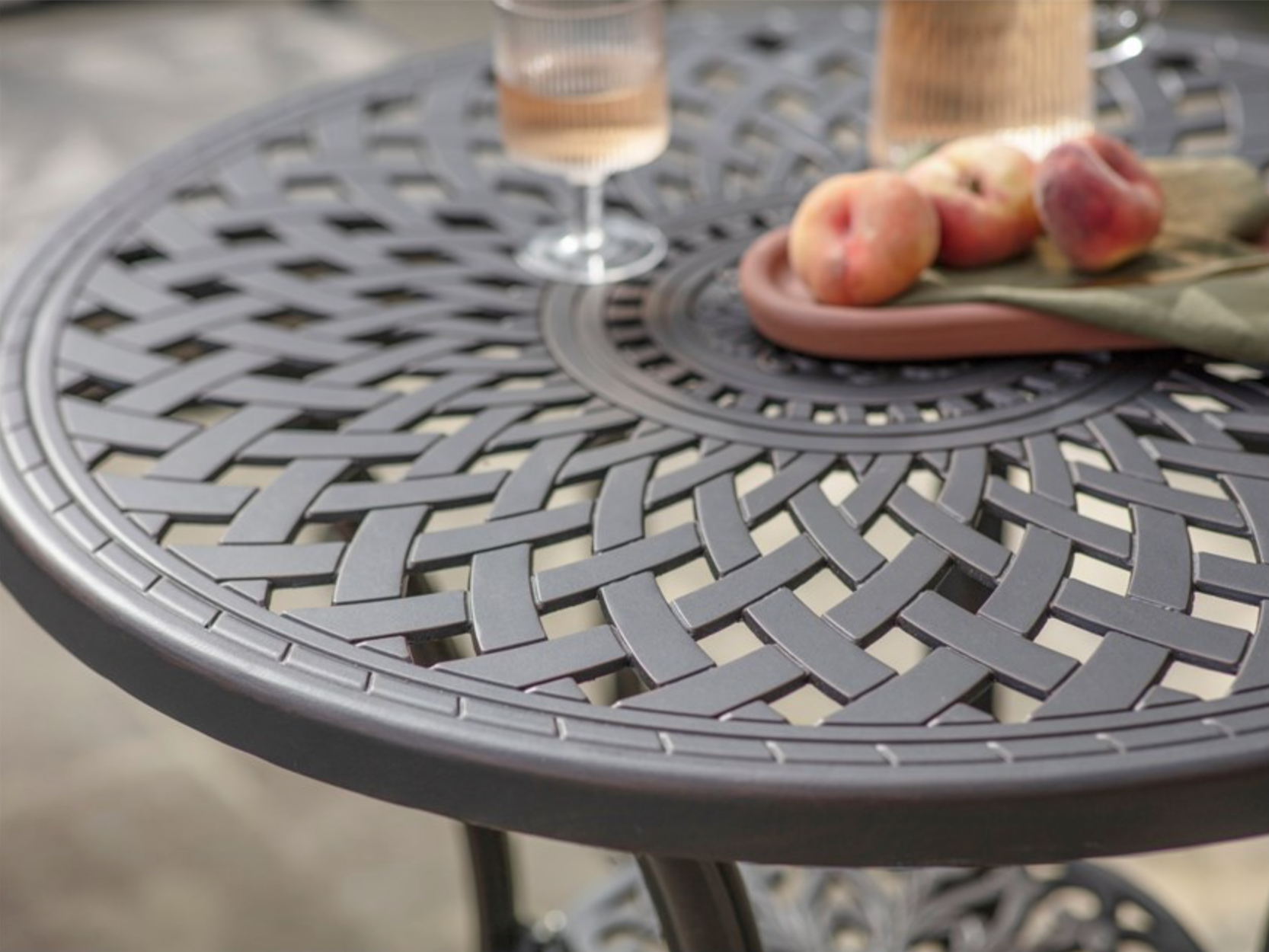 Venice Cast Aluminium 2 Seat Bistro Set