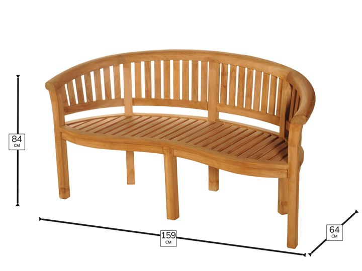 Broadway Banana Bench With Cushion
