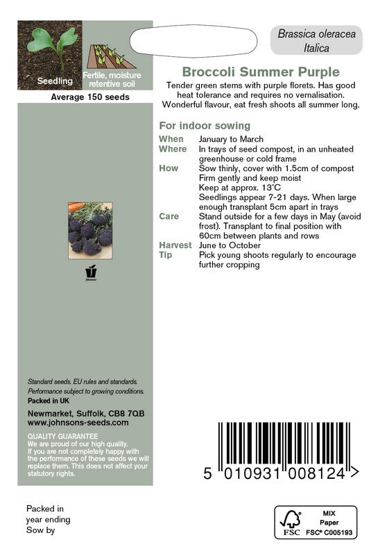 Broccoli Early Purple Sprouting Seeds