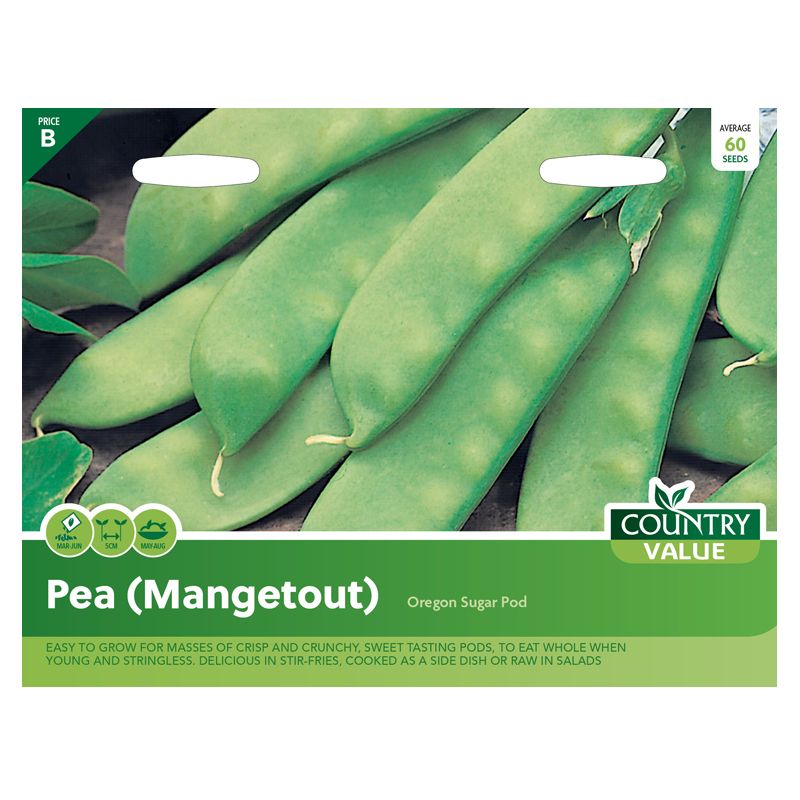 Pea (Mangetout) Oregon Sugar Pod Seeds Country Value