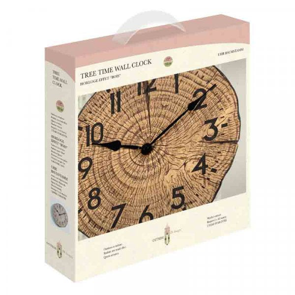 Wall Clock Tree Time 12"