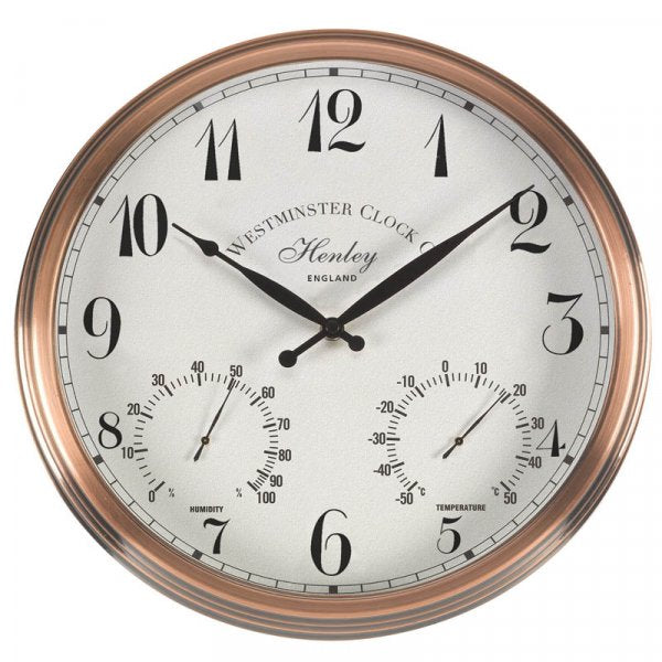 Wall Clock & Thermometer Henley 12"