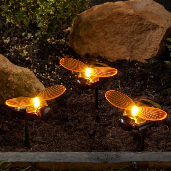 Solar Border Stakelight Bee (3pk)