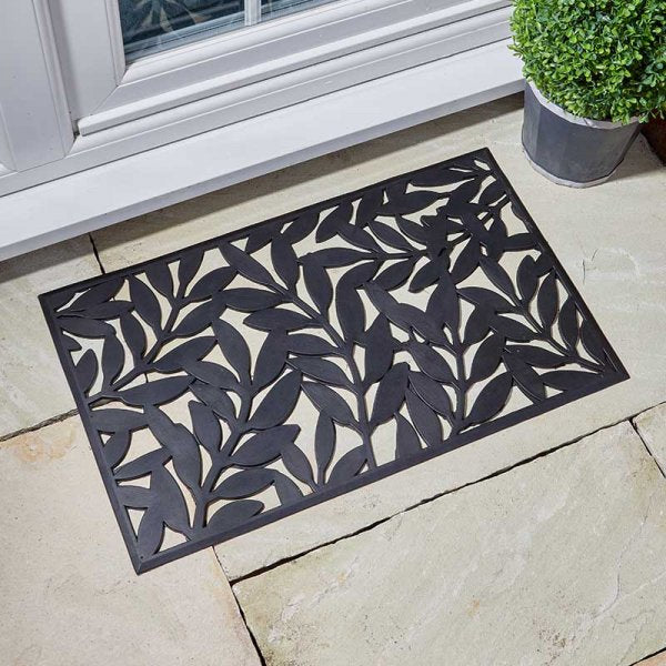 Rubber Cast Leaf Mat 75x45cm