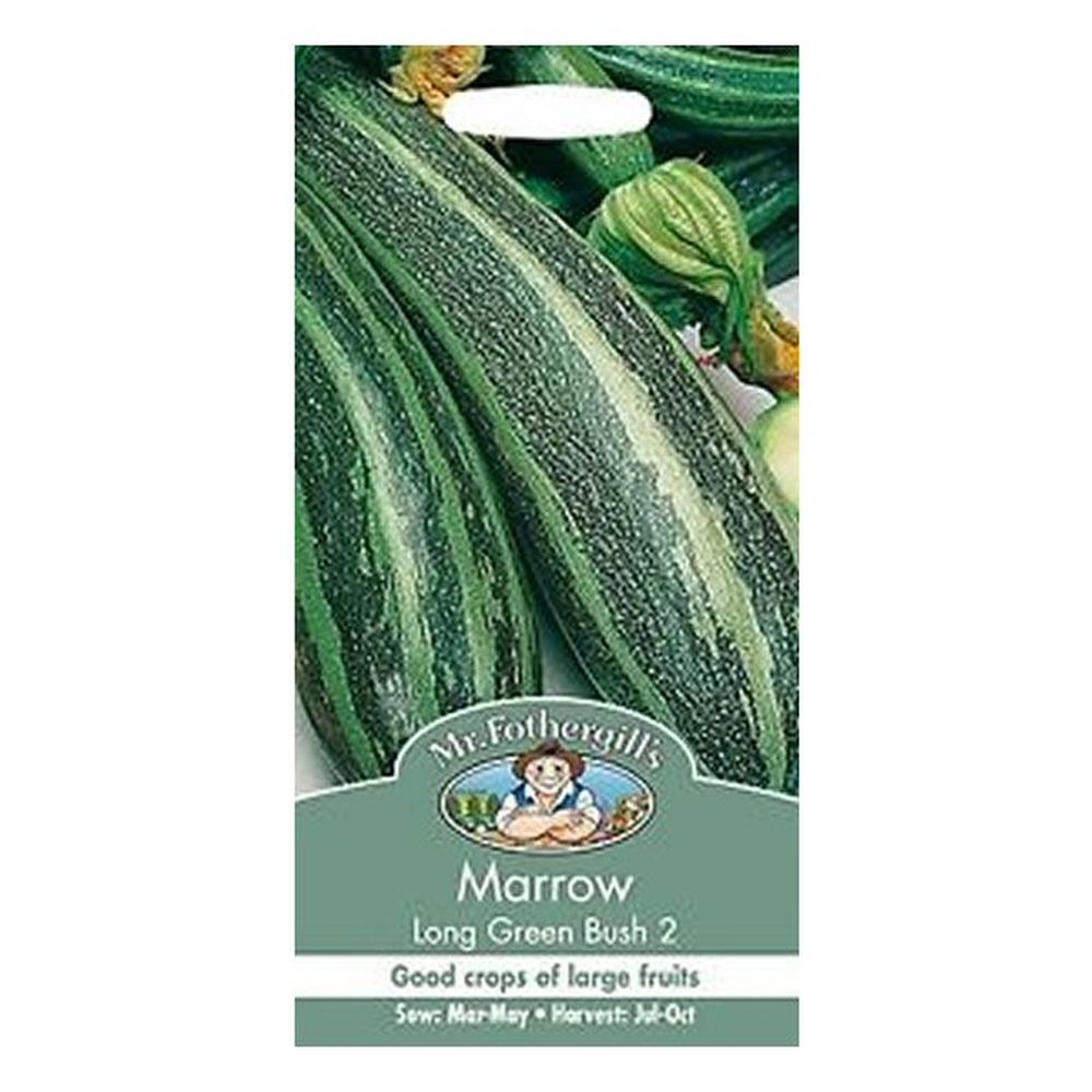Marrow Long Green Bush 2 Seeds