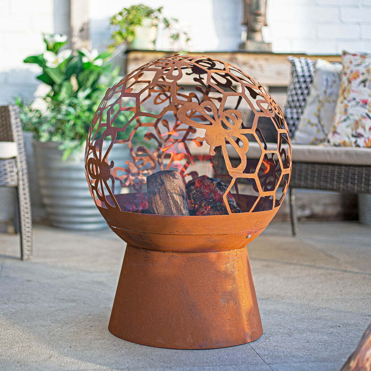 Honey Bee Fire Globe