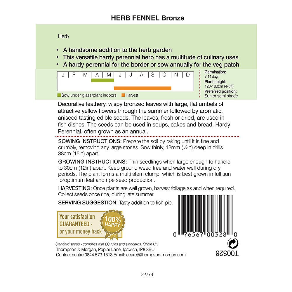 Fennel Bronze Herb Seeds