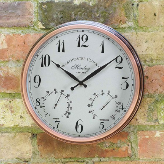 Wall Clock & Thermometer Henley 12"
