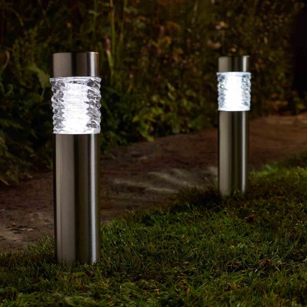 Solar Stake Light Stella Stainless Steel 3 Lumens