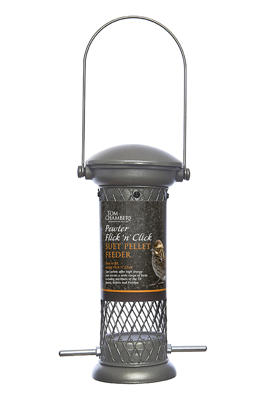Suet Pellet Feeder Flick'n'click Pewter