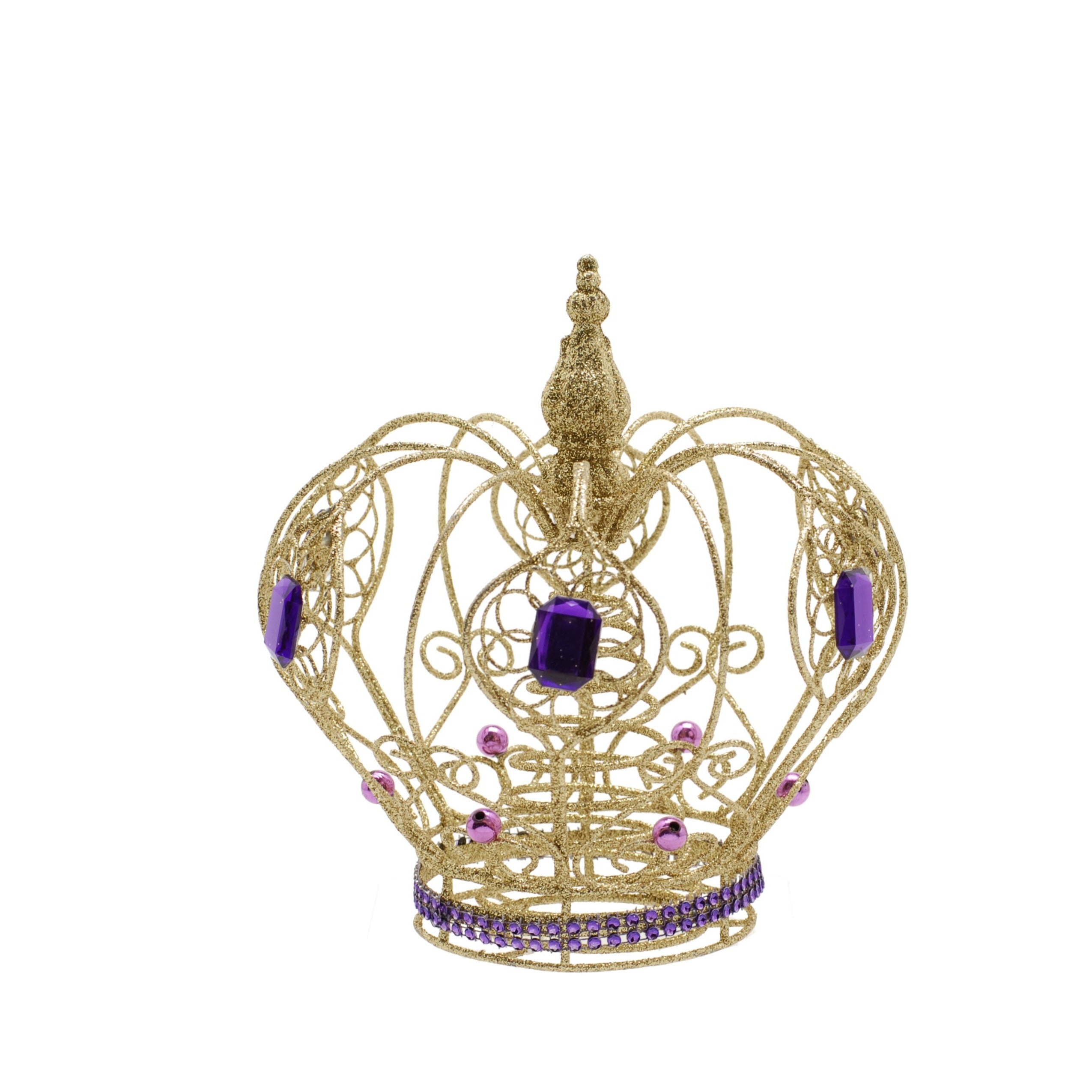 Gold Glitter Crown Tree Topper Festive Cornwall Garde Shop UK