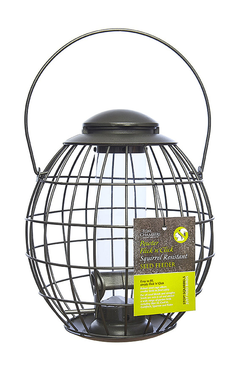 Seed Feeder Squirrel Resistant Pewter