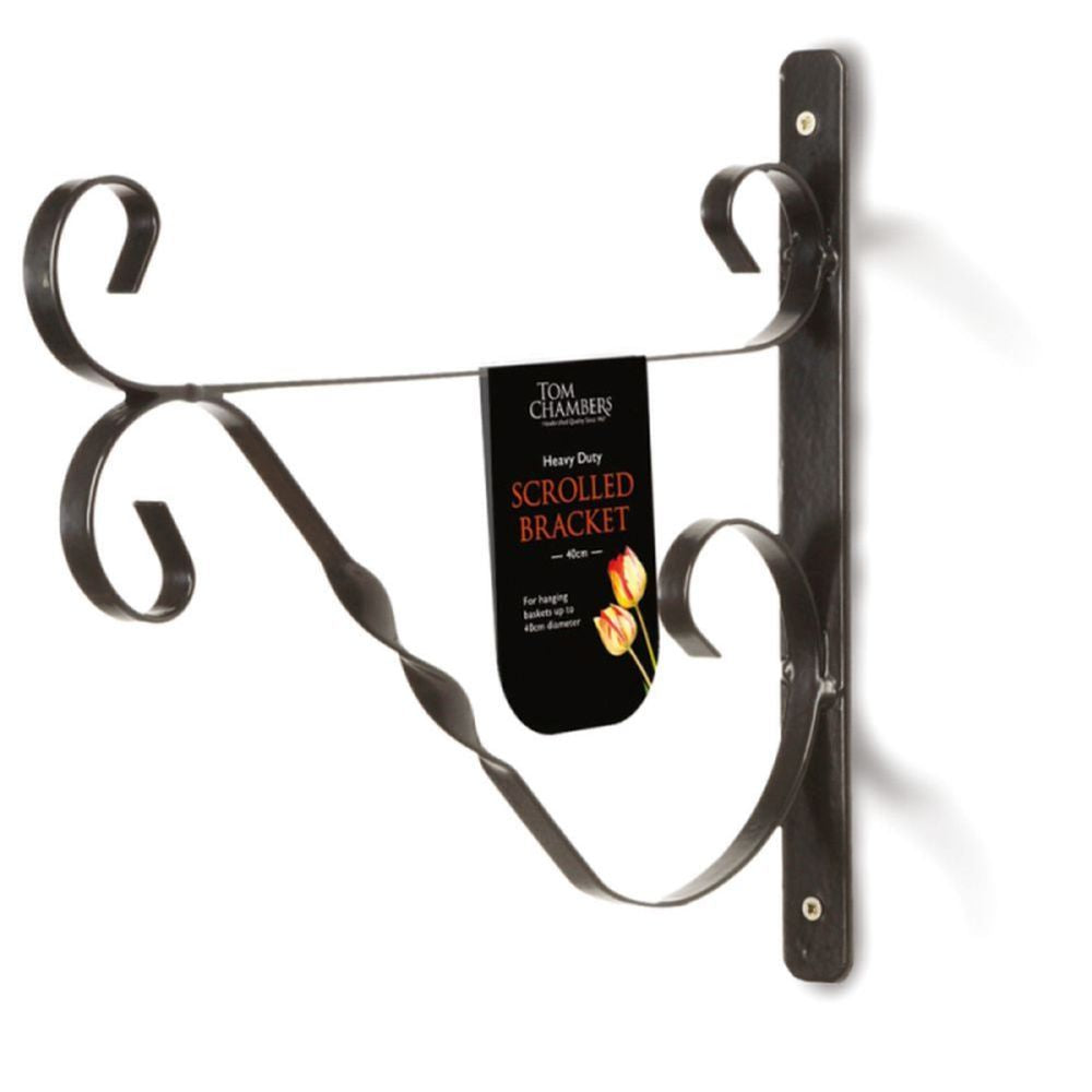 Bracket Scrolled Heavy Duty Black 35cm