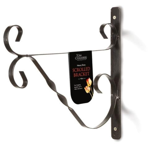 Bracket Scrolled Heavy Duty Black 40cm