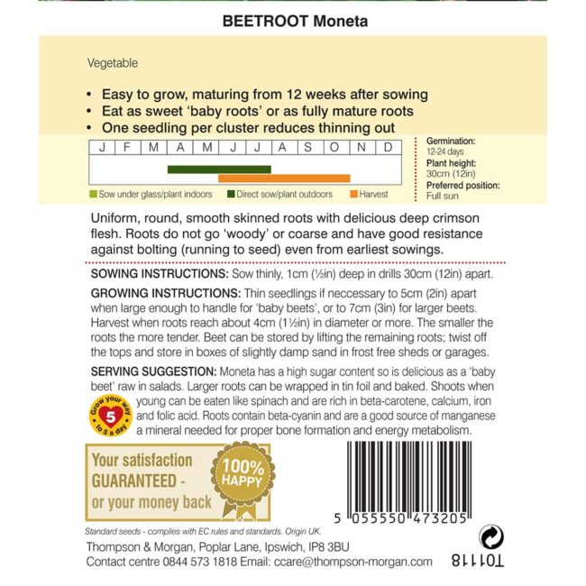 Beetroot Moneta Vegetable Seeds