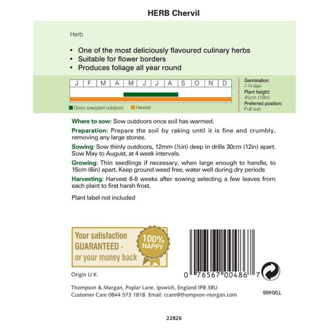 Chervil Herb Seeds