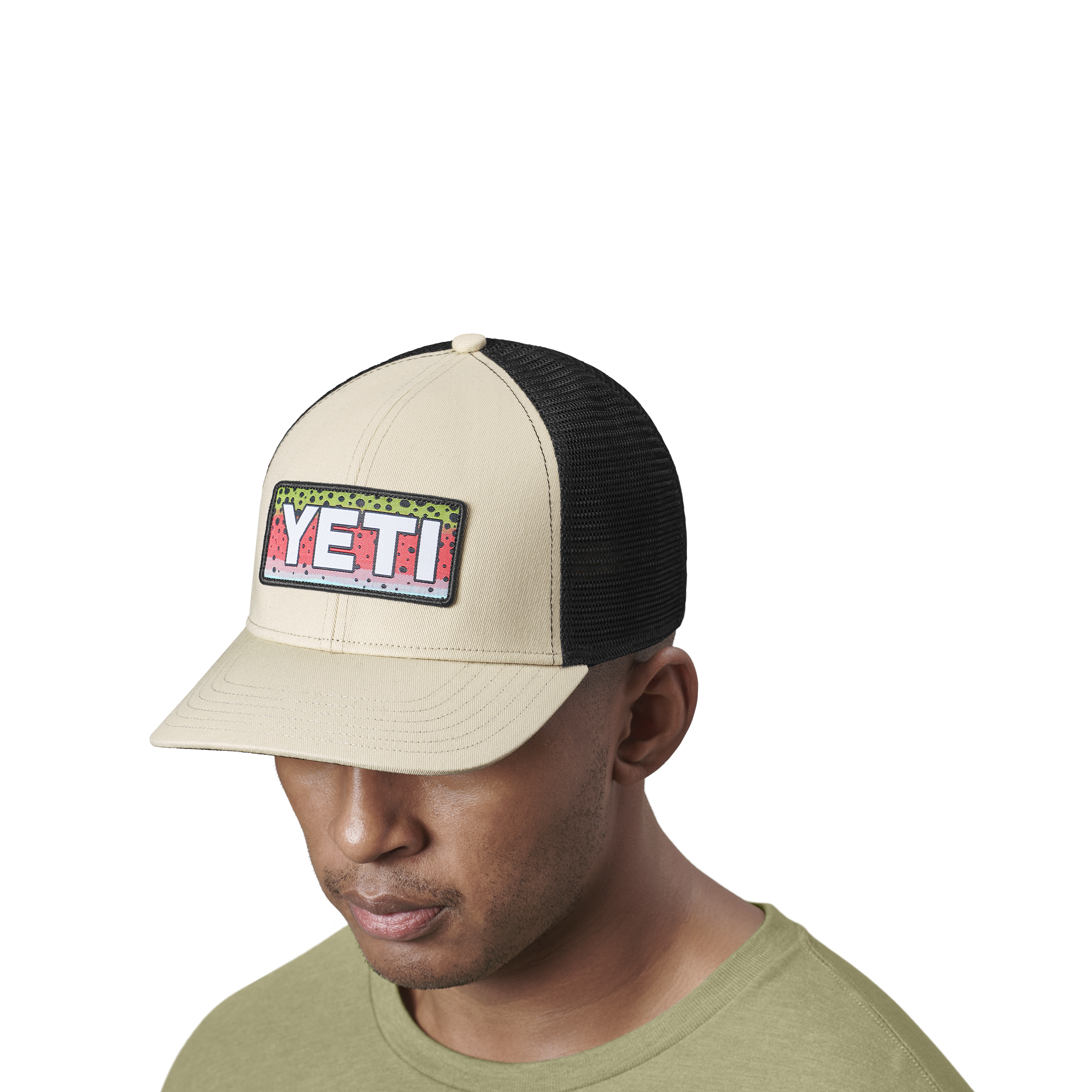 Rainbow Trout Logo Badge Trucker Hat