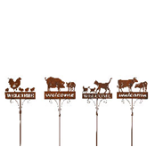 Stake Metal 'Farm Animals Welcome'