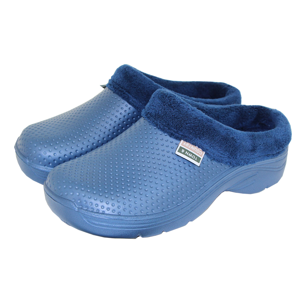 Fleecy Cloggies Navy Size 9 | Cornwall Garden Shop | UK