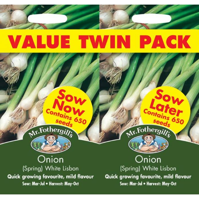 Onion (Spring) White Lisbon Bumper Pack Seeds