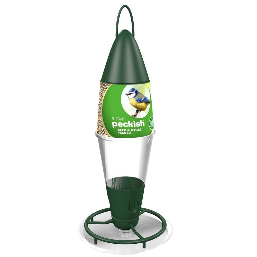 Seed & Nyger Feeder - 3 Port