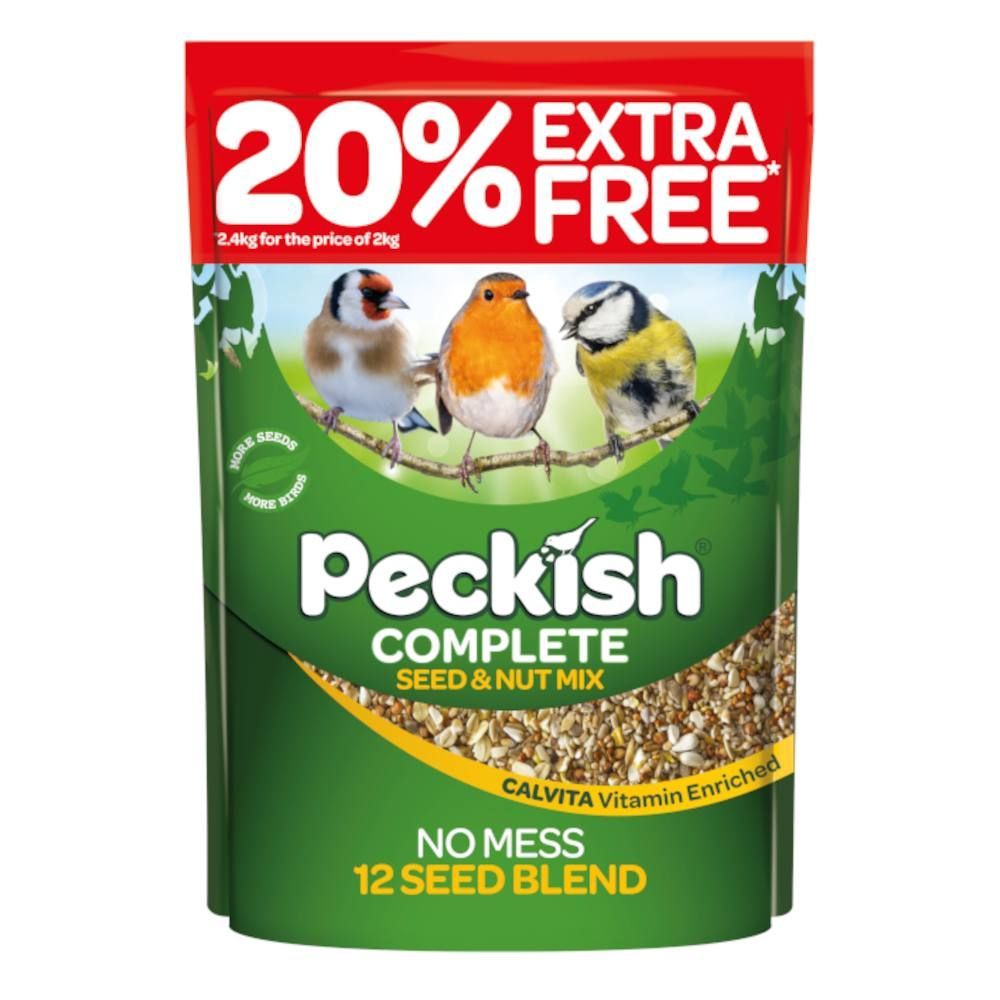 Peckish Complete No Mess Seed & Nut Mix 2kg + 20% Extra Free