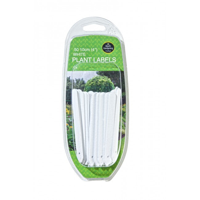 Plant Labels 4" (10cm) White (50pk)