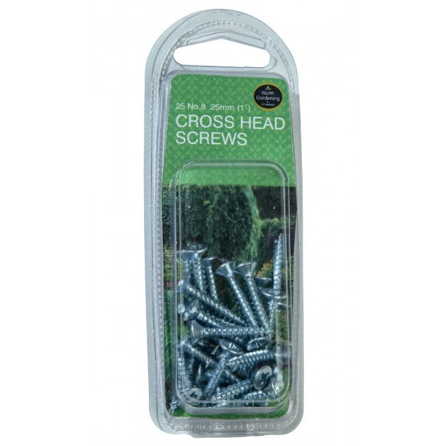 Screws Cross Head 1" (25mm) No 8 (25pk)