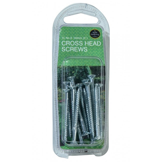 Screws Cross Head 2" (20mm) No 8 (15pk)
