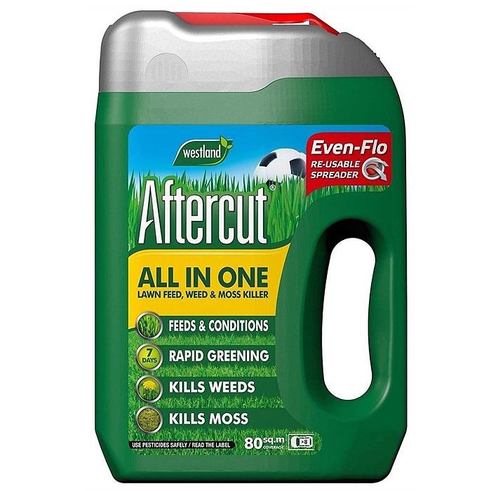 Lawn Feed Aftercut Spreader All in One Lawn Feed, Weed & Moss Killer 80m2