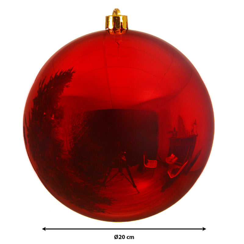 Red Shiny Shatterproof Baubles (20cm)