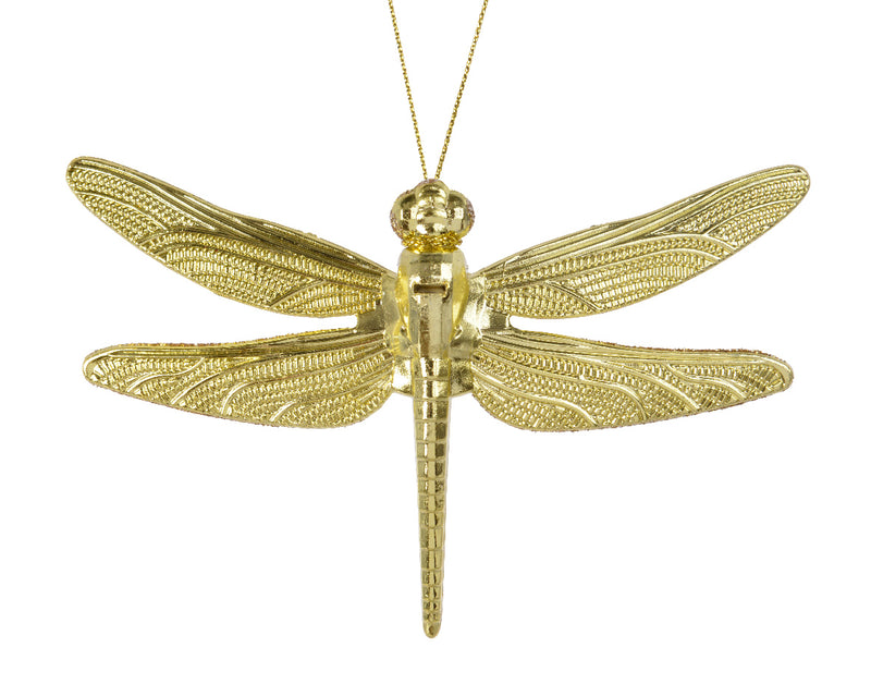 Golden Glitter Dragonfly Ornament