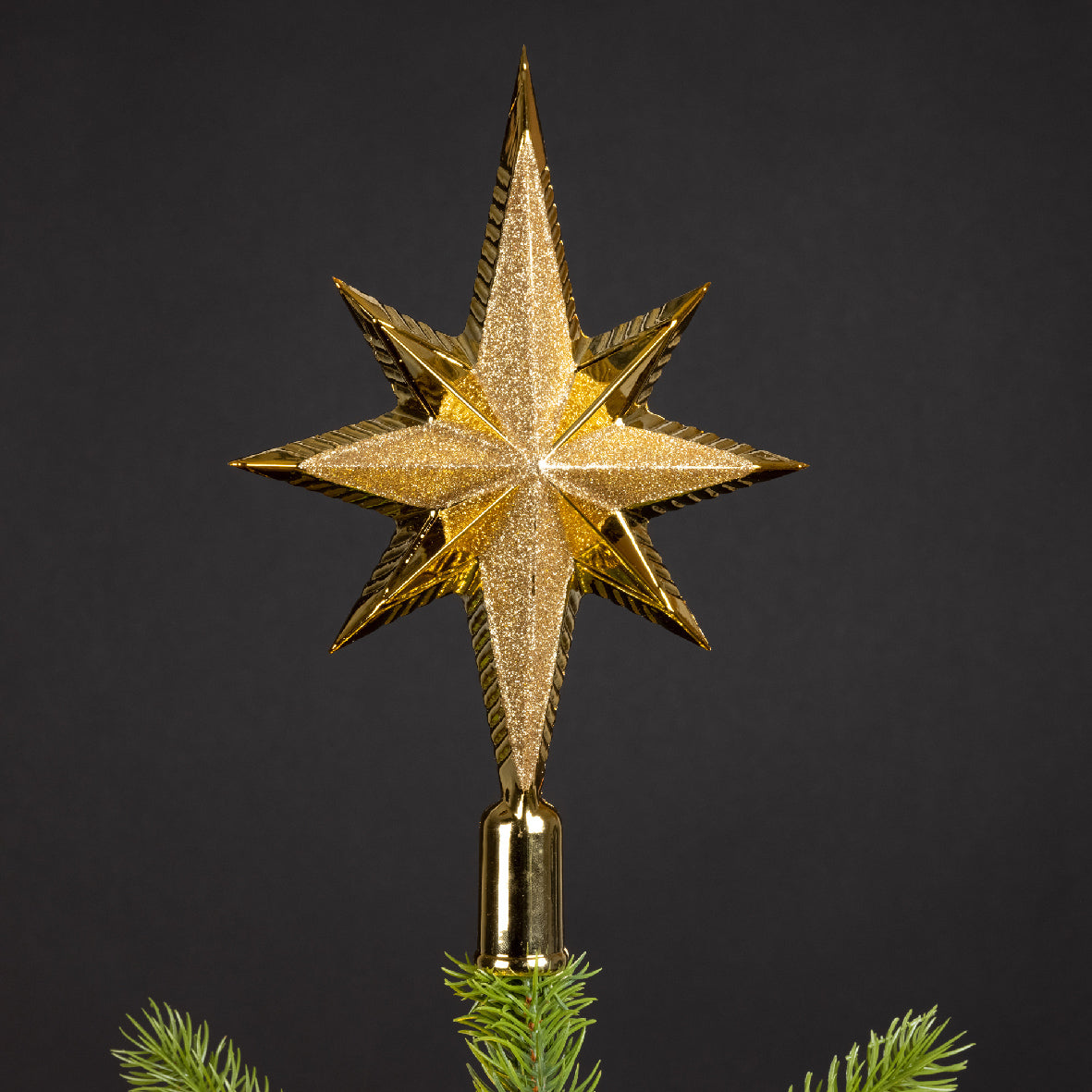 Gold Star Shatterproof Tree Topper