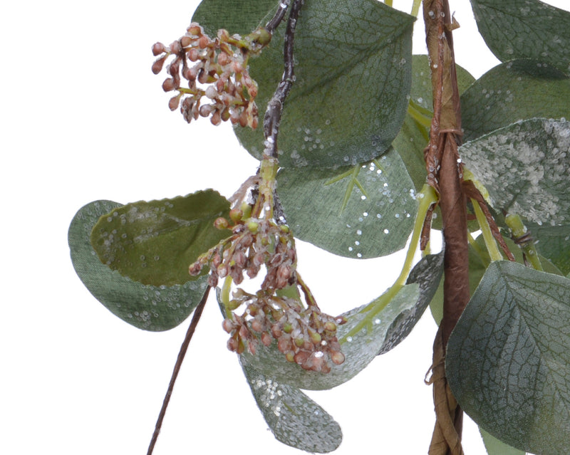 Eucalyptus Garland with Glitter Berries (50cm)
