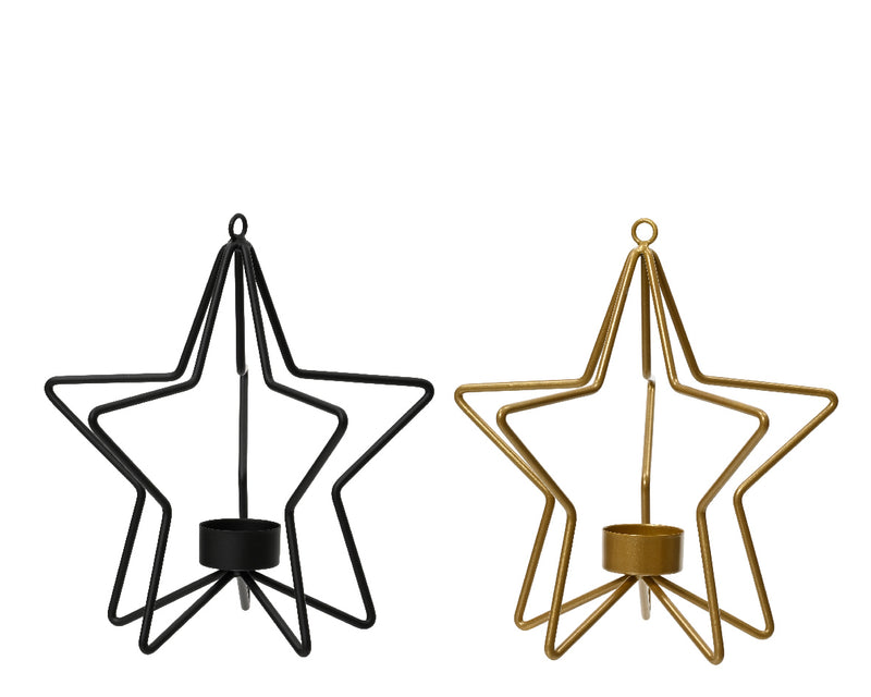 Gold Star Iron Tealight Holder