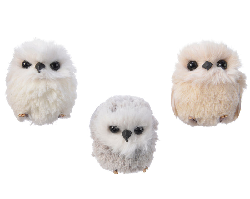 Feathered Owl Ornaments (3 Colors)