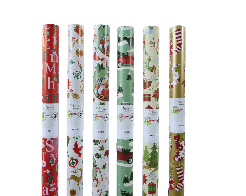 Assorted Gift Wrapping Papers (6 Designs)