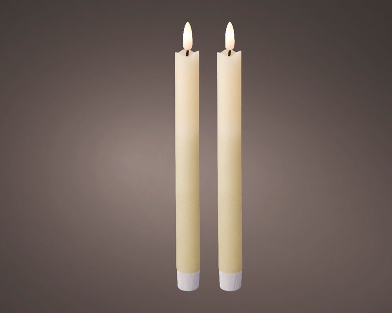 Set of 2 LED Wick Dinner Candles (Indoor)