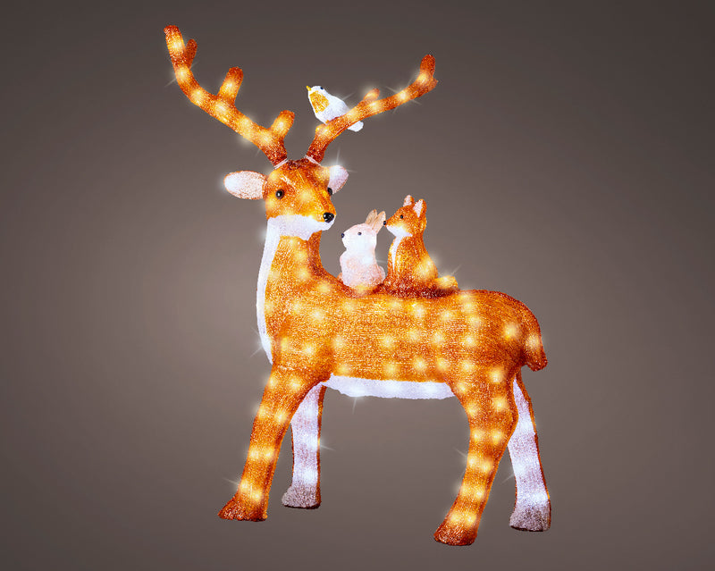 LED reindeer gb acrylic standing reindeer steady outdoor