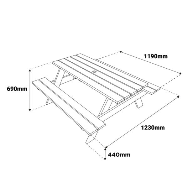 Appleton 4 Seat Picnic Bench