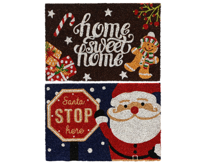 Christmas-Themed Coir Door Mat