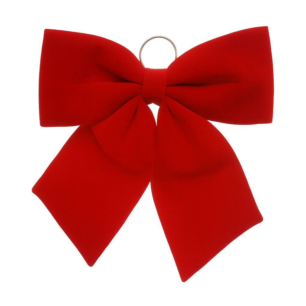44cm Red Velvet Bow