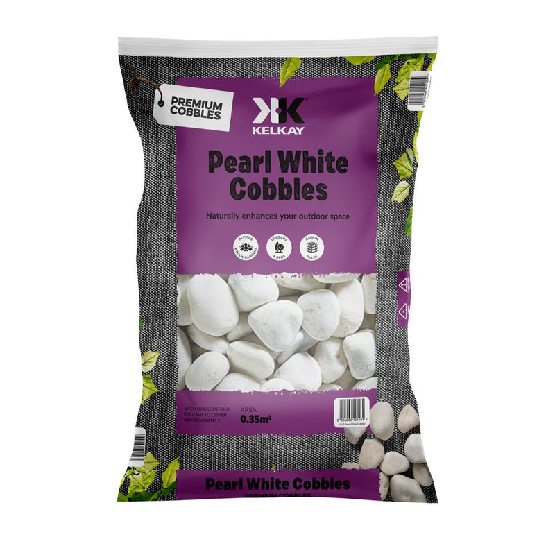 Pearl White Cobbles Bulk Bag