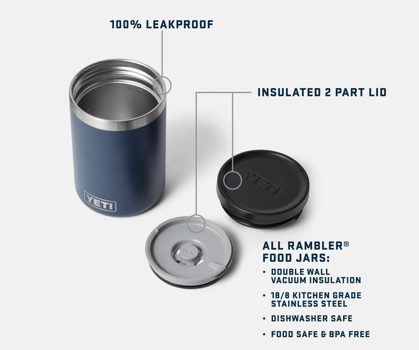473ml (16oz) Insulated Food Jar - Navy