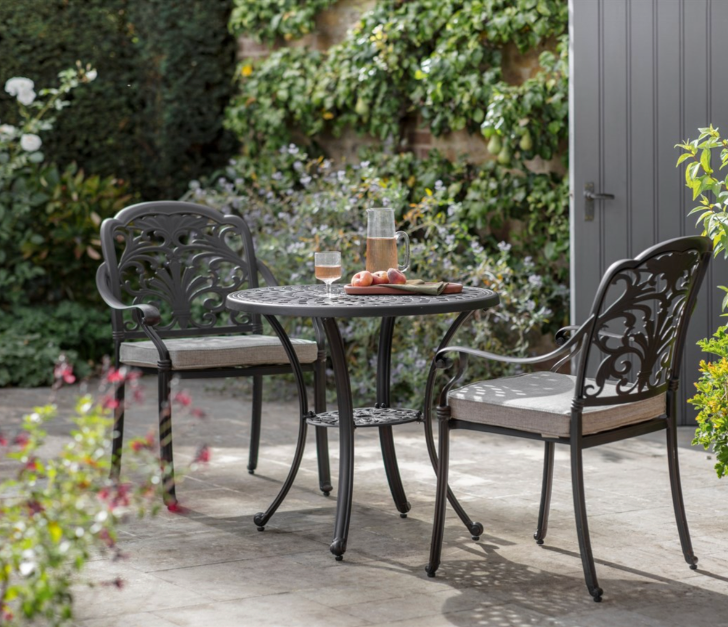 Venice Cast Aluminium 2 Seat Bistro Set