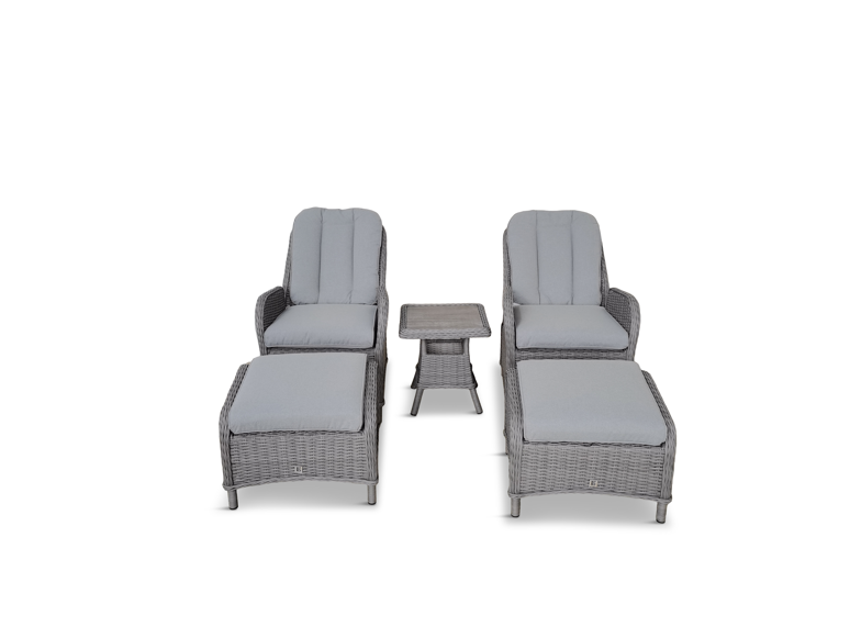 Corsica Anthracite 5 Piece Recliner Set